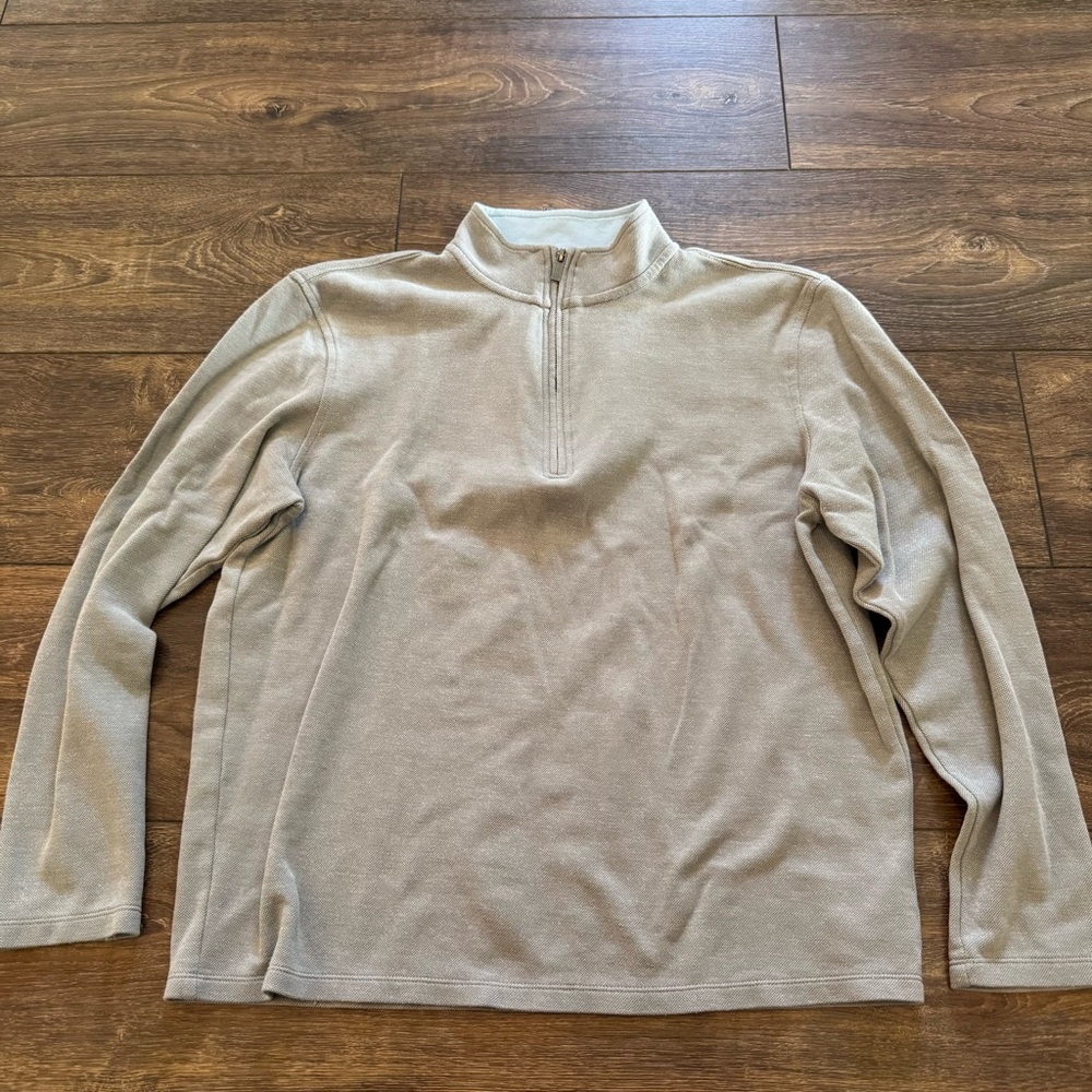C&C California Gray 1/4 Zip Long Sleeve Pullover